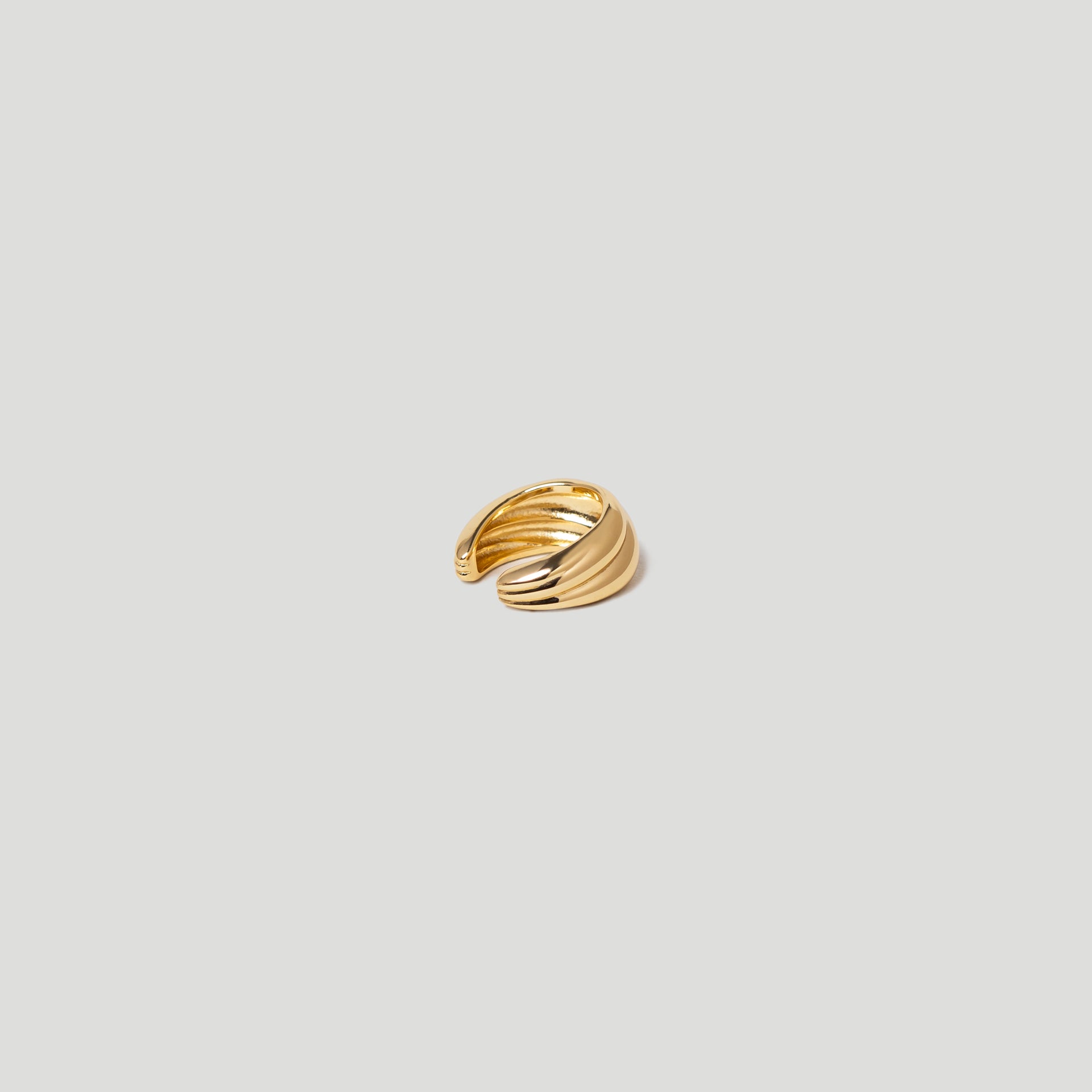 Twist Domed Gold Ear Cuff in 18k Gold Plated Vermeil